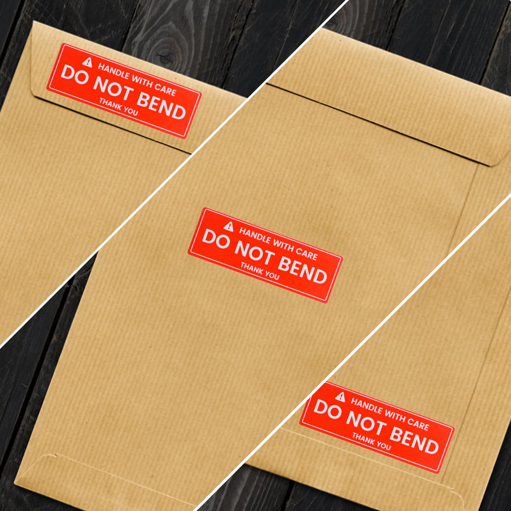 L LIKED 1x3 Inches Handle with Care - Do Not Bend - Thank You Self Adhesive Shipping Warning Labels 1000 Stickers Per Roll