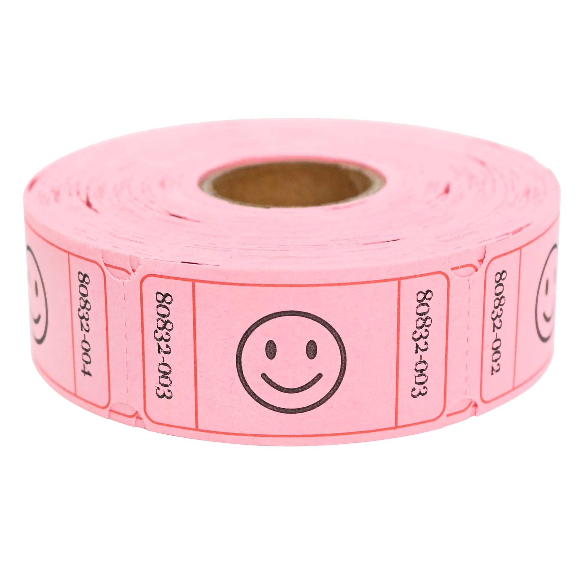 L LIKED Raffle Tickets, Smile,(6 Color Selection),Each Color with 500 Tickets,1"x2"Single Roll, Ticket for Events, Entry, Class Reward, Raffle & Prizes