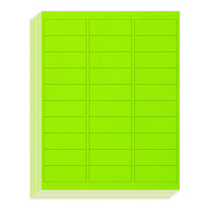 L LIKED Neon Multi-Color Paper, Fluorescent Neon Labels Handwritten or Inkjet/Laser Colored Labels, 1" X 2-5/8" for Shipping Envelopes & Packages-Green, Yellow, Pink, 30 Sheets, 900 Labels.