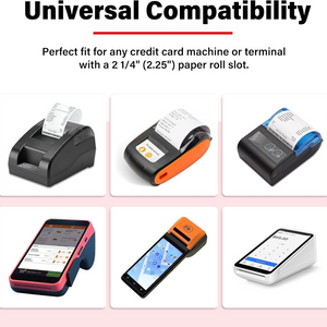 LLIKED 100 Rolls 2 1/4" x 50' Thermal Receipt Paper Roll BPA-Free Cash Register Paper, Smooth Print Paper Fits Most 58mm Mini POS Terminals & Credit Card Machines