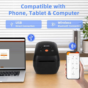 LLIKED WT20 2.5" Bluetooth Thermal Printer -Commercial Grade Long-Life Print Head (approx 98,500+ Ft), for Small Businesses, online design, Commercial Printer, Create Custom Stickers