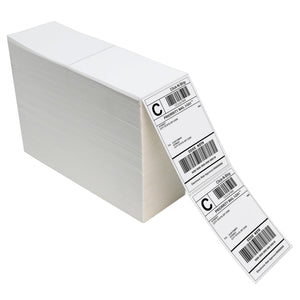 L LIKED  Fanfold 4" x 6" Direct Thermal Labels, with Perforated line for Thermal Printers - Compatible Zebra & Rollo Printer (4" x 6" )