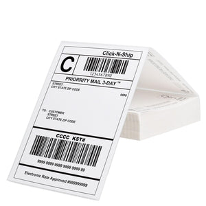 LLIKED 200 4x6 Thermal Labels Fanfold, Direct Thermal Shipping Labels - Perforated and Strong Adhesive