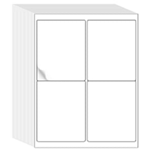 L LIKED 4" x 5" Printable 400 Labels White Matte Shipping Address Labels Stickers for Laser/Inkjet Printer (100 Sheets)