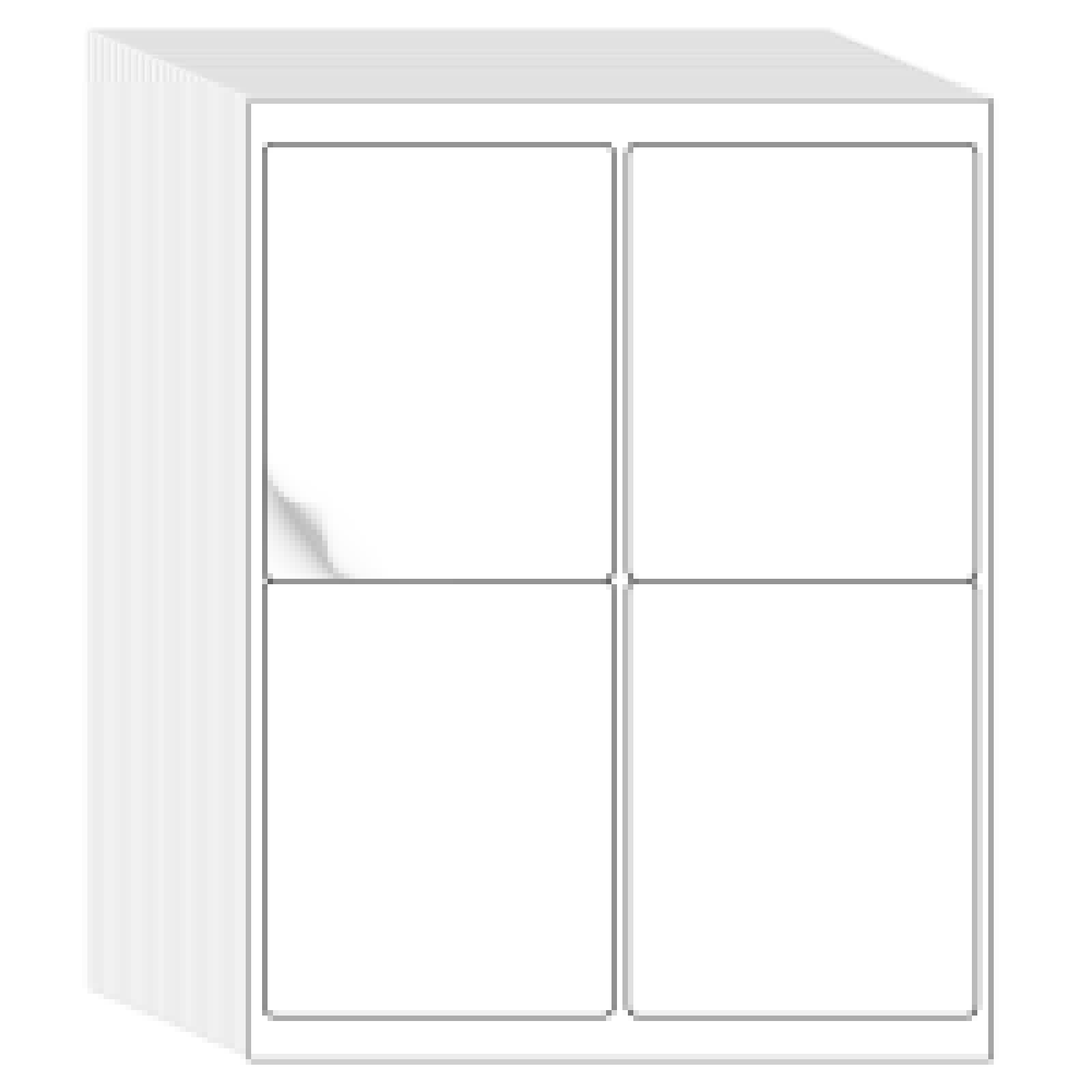 L LIKED 4" x 5" Printable 400 Labels White Matte Shipping Address Labels Stickers for Laser/Inkjet Printer (100 Sheets)