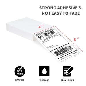 LLIKED 200 4x6 Thermal Labels Fanfold, Direct Thermal Shipping Labels - Perforated and Strong Adhesive