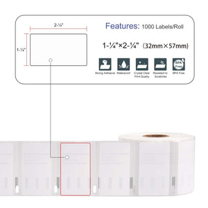 L LIKED  Compatible with Dymo 30334 2-1/4" x 1-1/4" (57mm x 32mm) Multipurpose Direct Thermal Labels for Barcodes/FNSKU/UPC/Address Postage, BPA Free