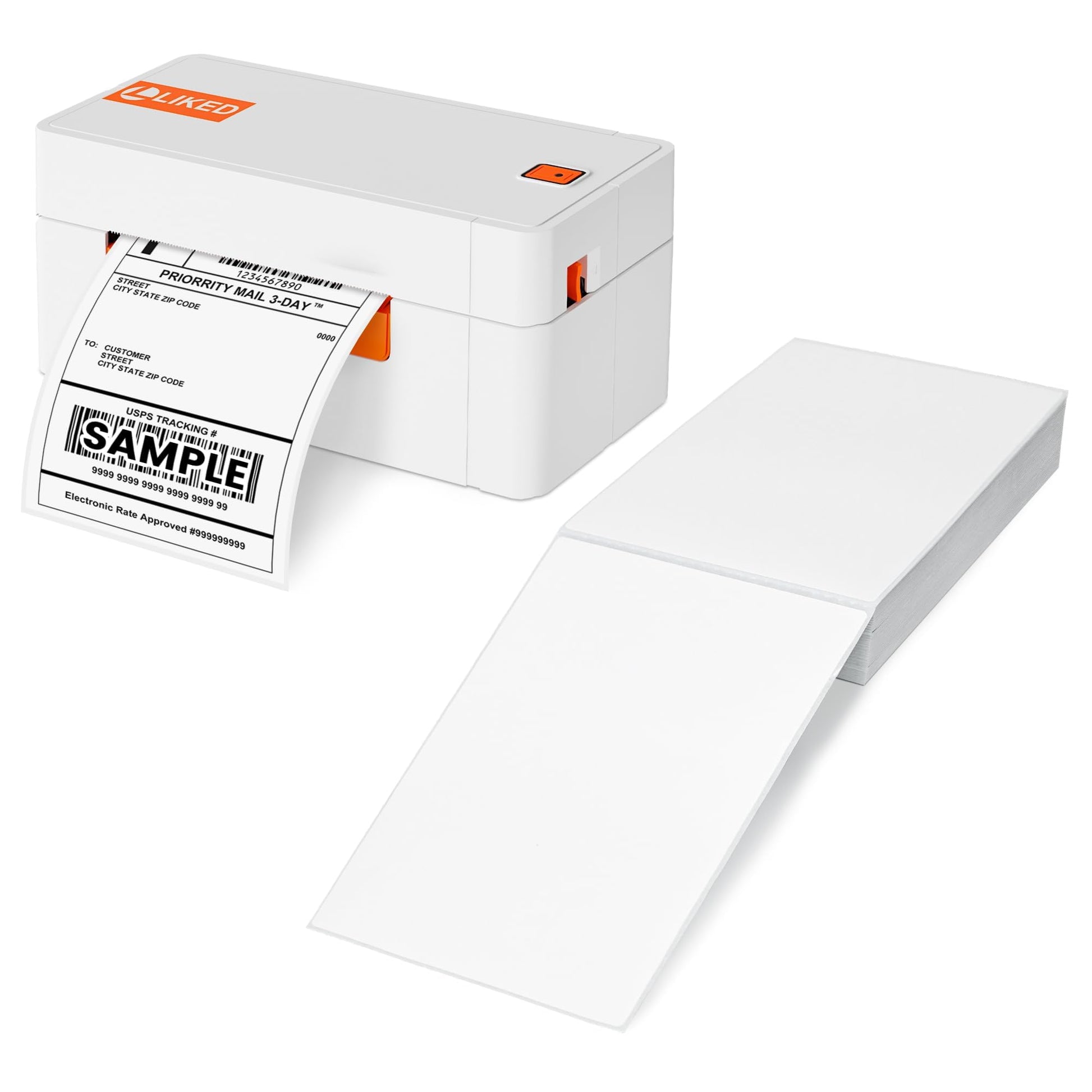LLIKED 200 4x6 Thermal Labels Fanfold, Direct Thermal Shipping Labels - Perforated and Strong Adhesive
