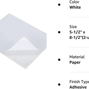 L LIKED Self Adhesive Half Sheet Shipping Labels 8.5" x 5.5" Sticker Paper for Laser & Inkjet Printers