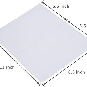 L LIKED Self Adhesive Half Sheet Shipping Labels 8.5" x 5.5" Sticker Paper for Laser & Inkjet Printers