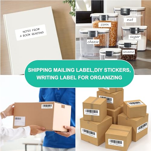 L LIKED Printable White Sticker Labels 2 x 4 Inches Mailing Labels, La