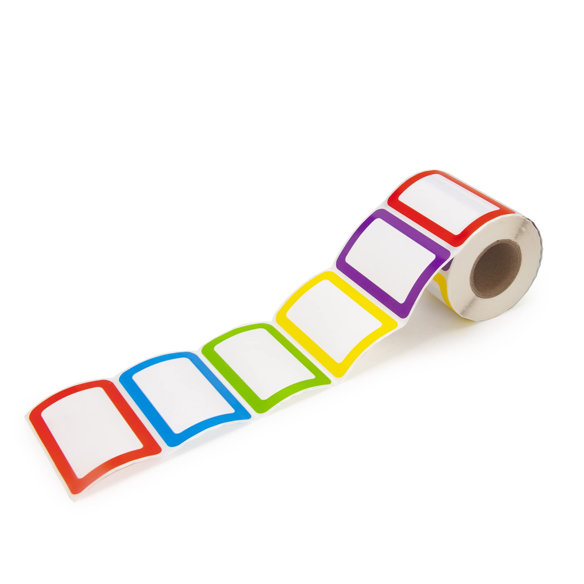 L LIKED 500 Stickers Colors Plain Name tag Labels with Perforated Li