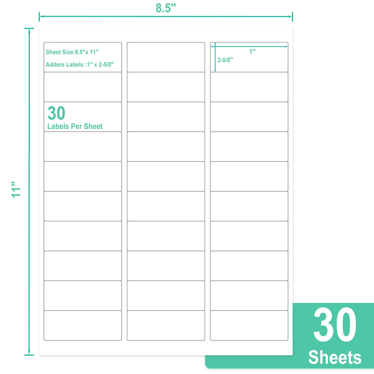 L LIKED Address Labels Sticker 1 x 2-5/8 Inches Shipping Labels, Self ...
