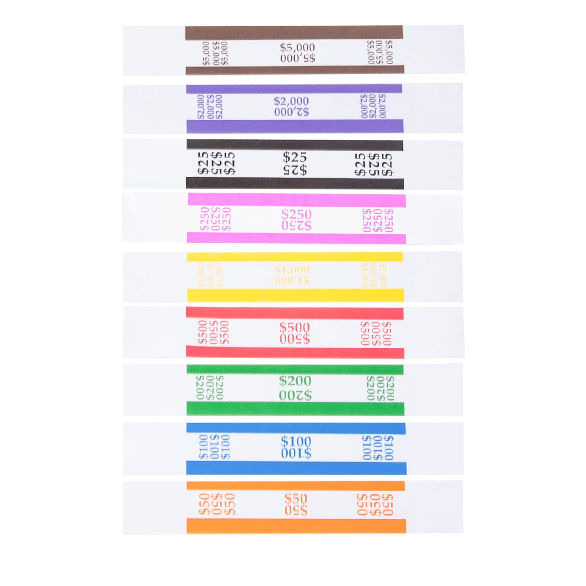 L LIKED Money Band Bundles Self Sealing Currency Straps for Bill Wrappers (9 Colors - 720 Assorted)